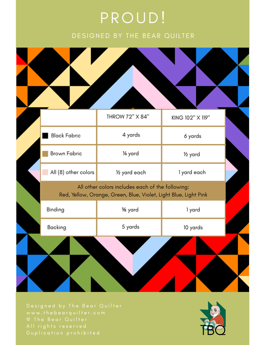PROUD! Quilt Pattern