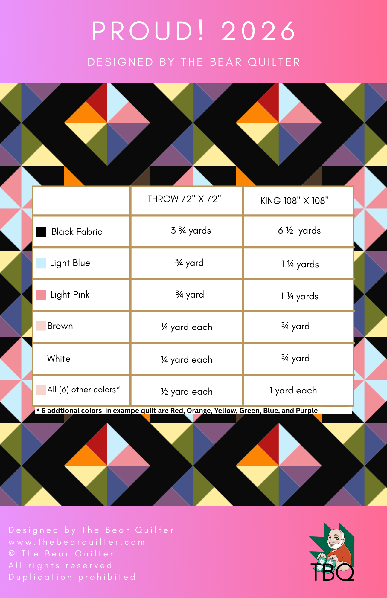 PROUD! 2026 Quilt Pattern (PDF)