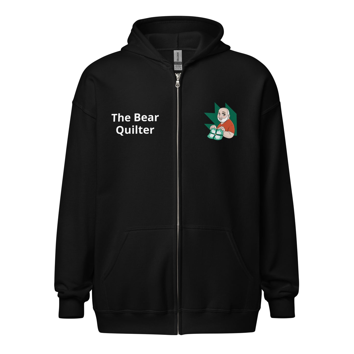 The Bear Quilter Unisex heavy blend zip hoodie