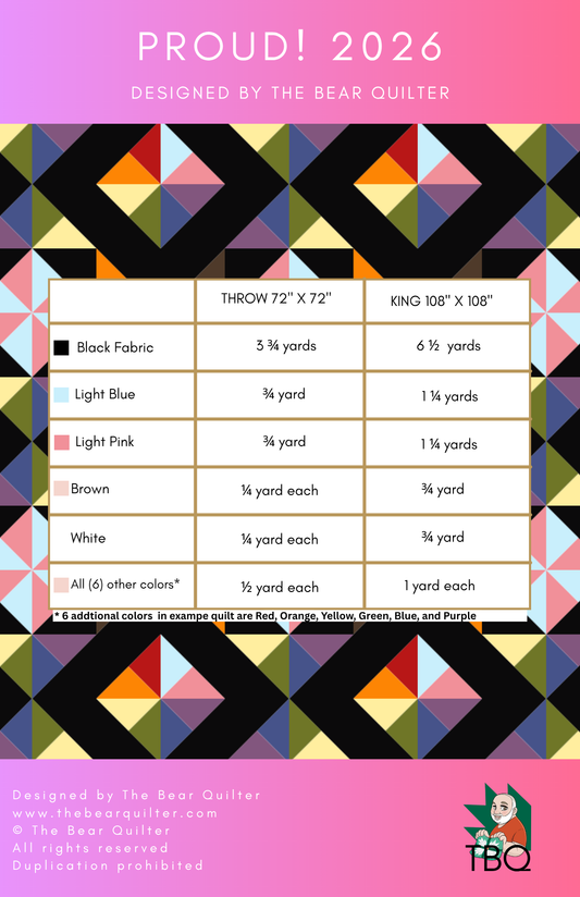 PROUD! 2026 Quilt Pattern (PDF)