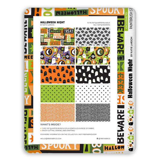 Halloween Night - Flat Fat Stack 10 - Fat Quarter Bundle (Preorder)