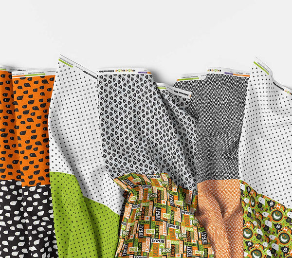 Halloween Night - Flat Fat Stack 10 - Fat Quarter Bundle (Preorder)