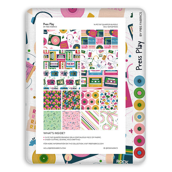 Press Play - Flat Fat Stack 14 PC - Fat Quarter Bunle