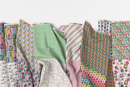 Press Play - Flat Fat Stack 14 PC - Fat Quarter Bunle